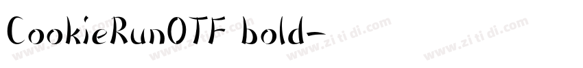 CookieRunOTF bold字体转换 CookieRunOTF bold字体转换